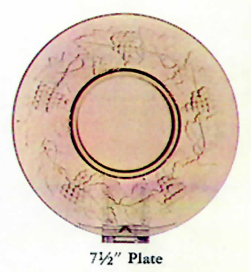 Concord Green 7" Salad Plate by Imperial Glass-Ohio-1