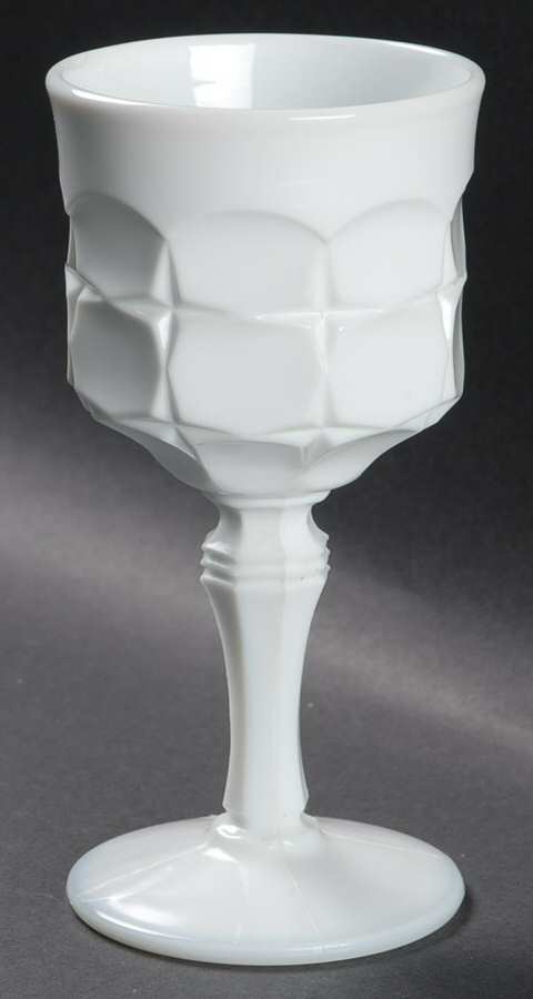 Constellation Milk Glass Wine Glass by Indiana Glass-1