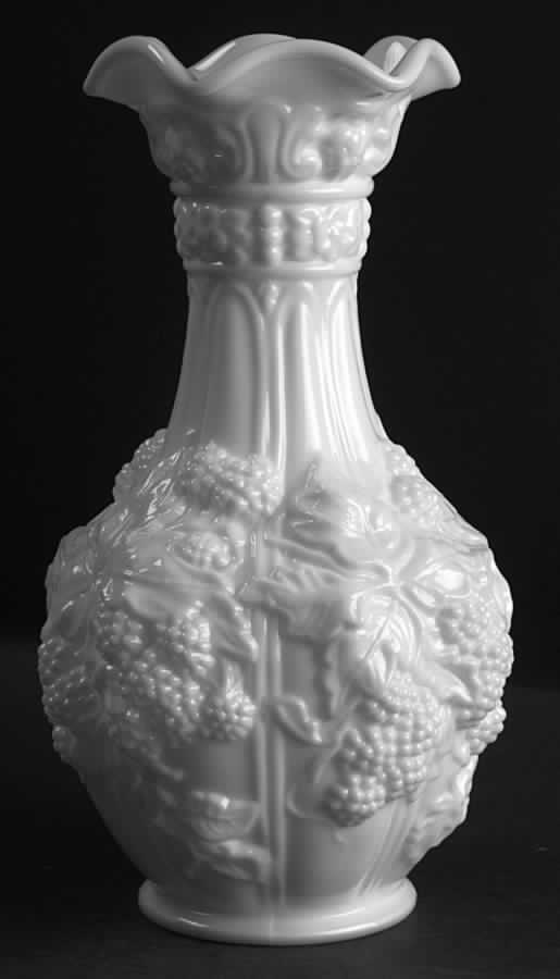 Loganberry Milkglass 10" Flower Vase by Imperial Glass-Ohio-1