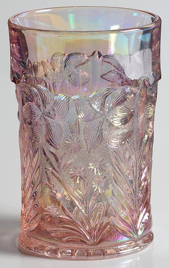 Tiger Lily Pink Carnival 9 Oz Flat Tumbler by Imperial Glass-Ohio-1