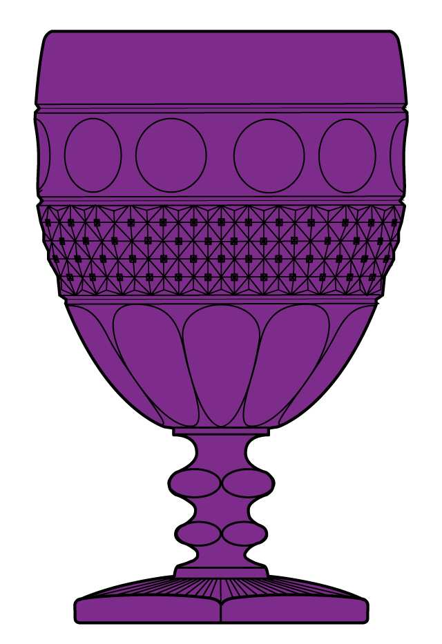 Tradition Amethyst Water Goblet by Imperial Glass-Ohio-1