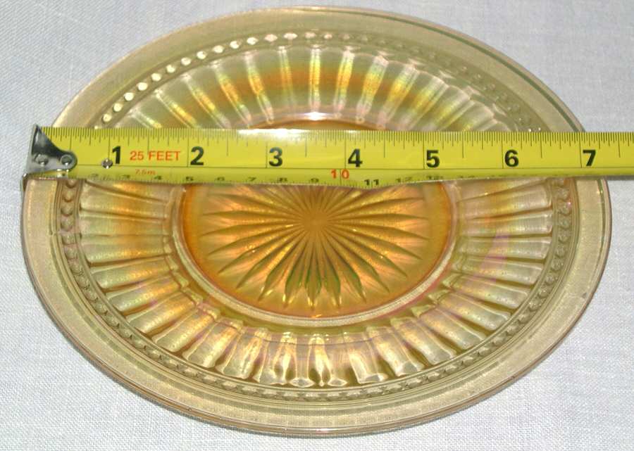 Optic and Buttons Marigold 7" Salad Plate by Imperial Glass-Ohio-1