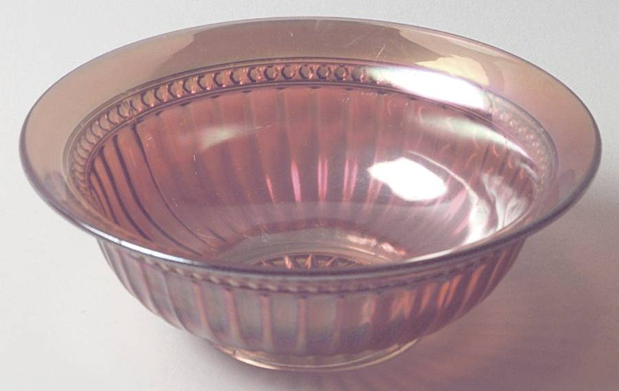 Optic and Buttons Marigold 6" Round Bowl by Imperial Glass-Ohio-1