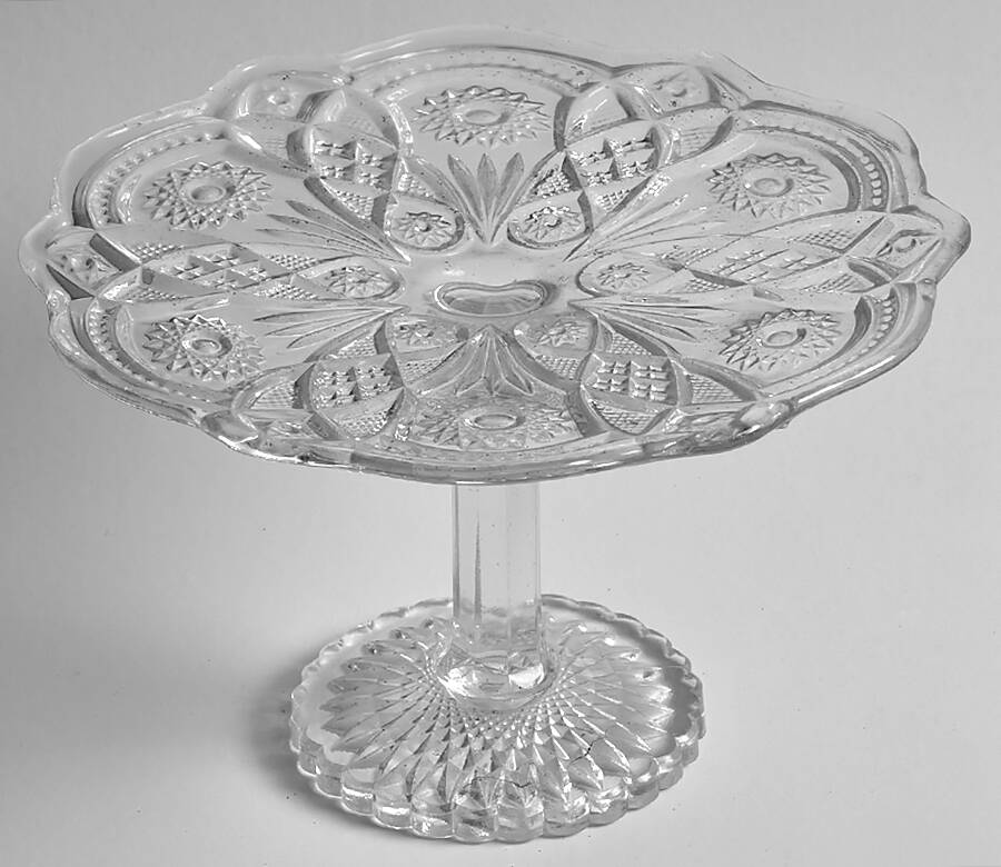 Fashion Clear 8" Diameter High Cake Stand by Imperial Glass-Ohio-1