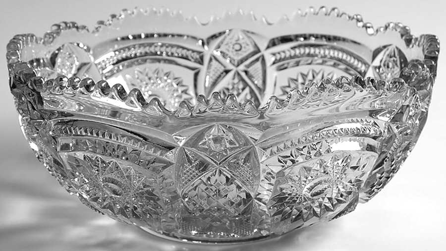 Fashion Clear Punch Bowl by Imperial Glass-Ohio-1