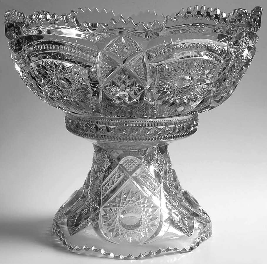 Fashion Clear Punch Bowl with Stand by Imperial Glass-Ohio-1