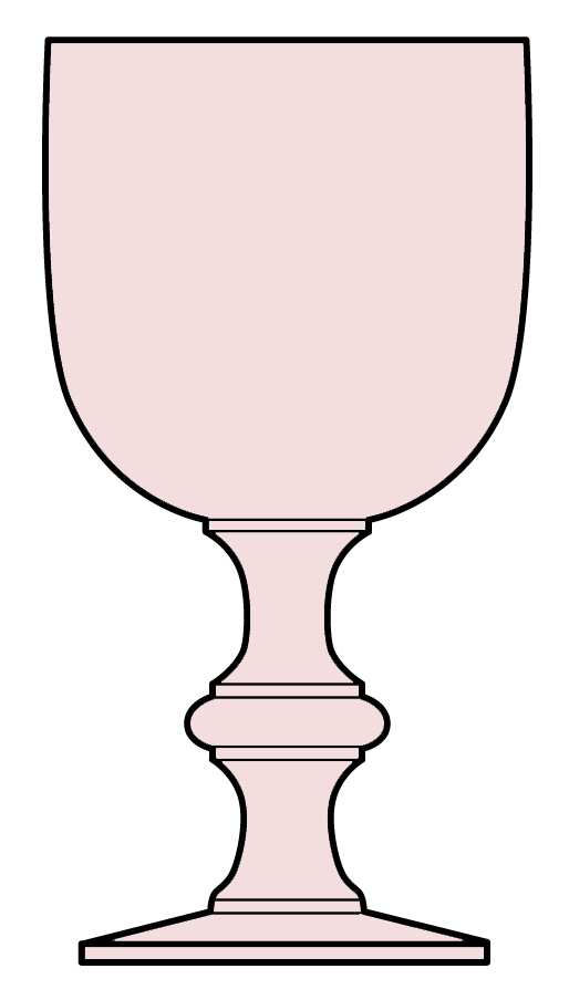 Provincial Blown Pink Water Goblet by Imperial Glass-Ohio-1