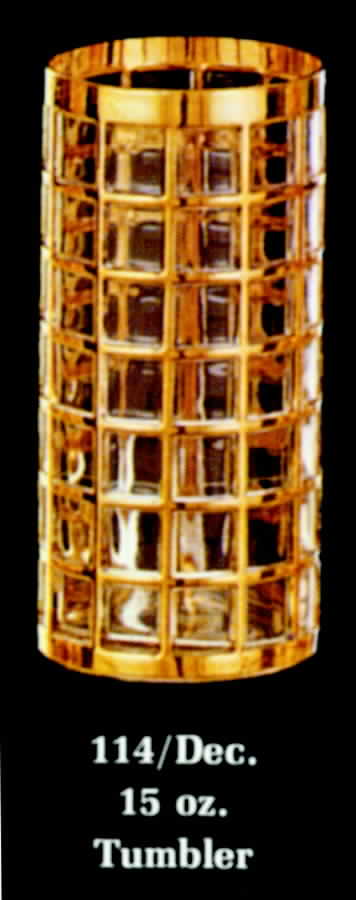 Toril de Oro Gold Flat Tumbler by Imperial Glass-Ohio-1