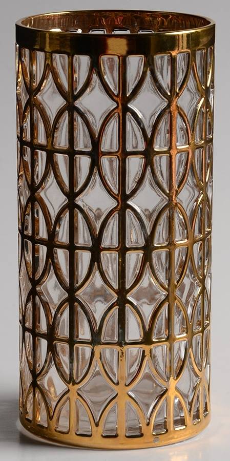 El Tabique de Oro Gold 12 Oz Flat Tumbler by Imperial Glass-Ohio-1