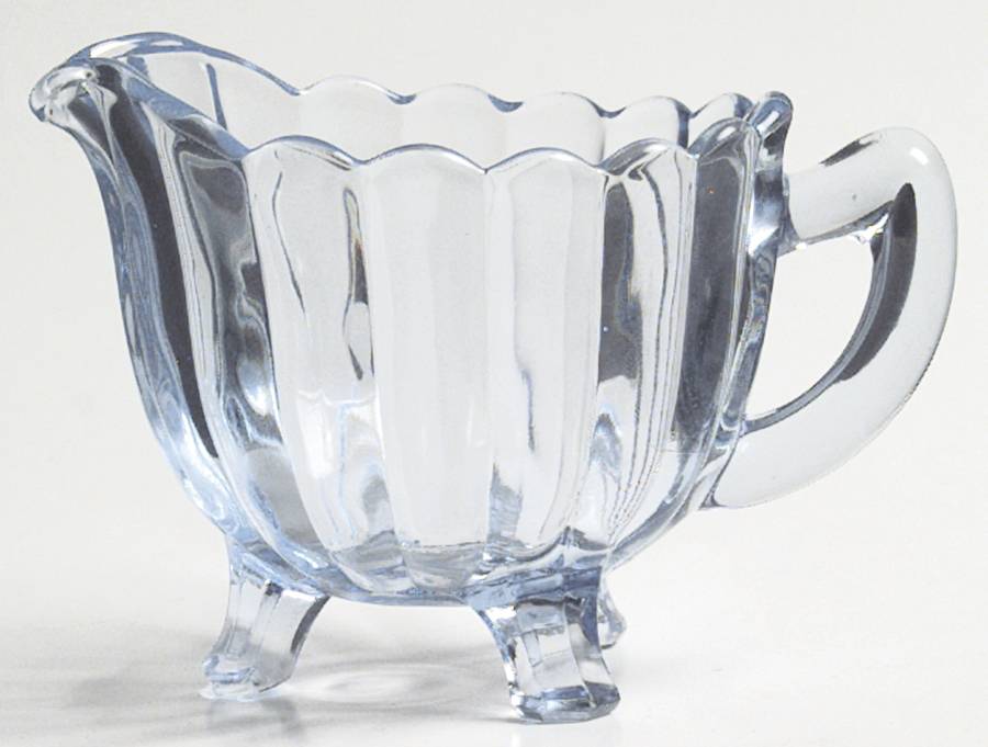 Pillar Flute Blue Creamer by Imperial Glass-Ohio-1