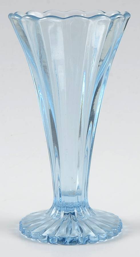 Pillar Flute Blue 6" Flower Vase by Imperial Glass-Ohio-1