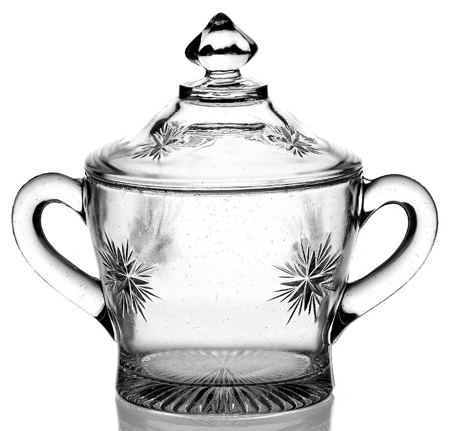 Bethlehem Star Sugar Bowl & Lid by Indiana Glass-1