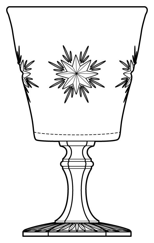 Bethlehem Star Water Goblet by Indiana Glass-1