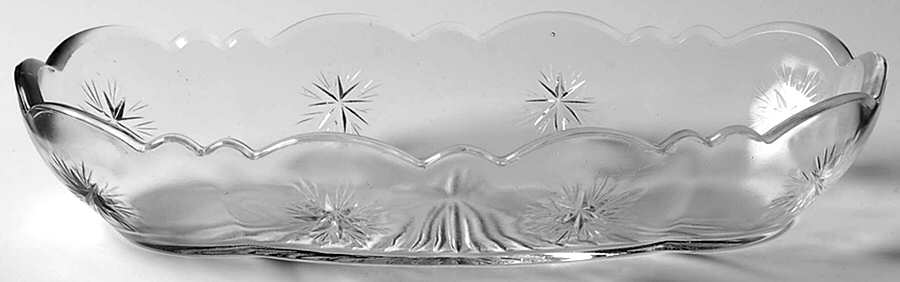 Bethlehem Star 10" Oval Celery by Indiana Glass-1