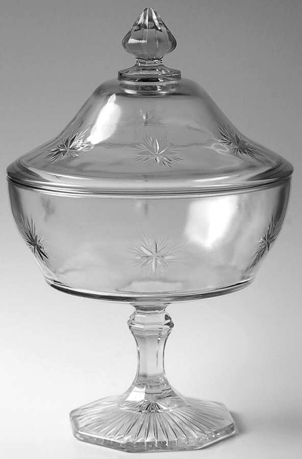 Bethlehem Star 11" Compote & Lid by Indiana Glass-1