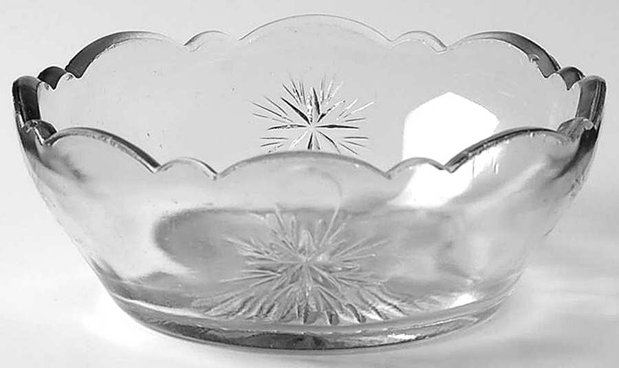 Bethlehem Star Small Fruit Dessert Bowl by Indiana Glass-1