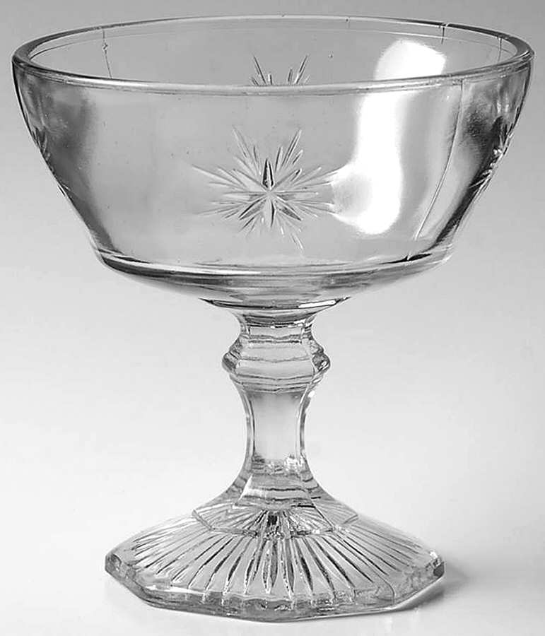 Bethlehem Star Round Compote (Height X Width) by Indiana Glass-1