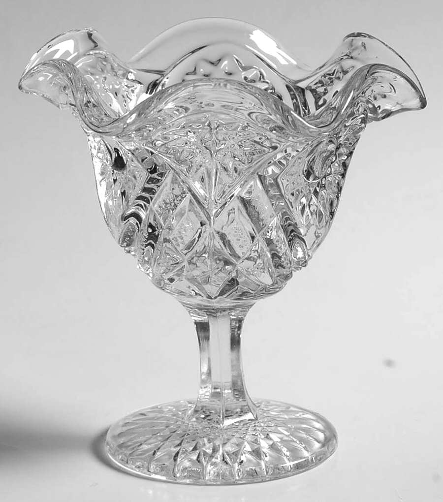Hobstar and Arches Clear Nut Dish by Imperial Glass-Ohio-1