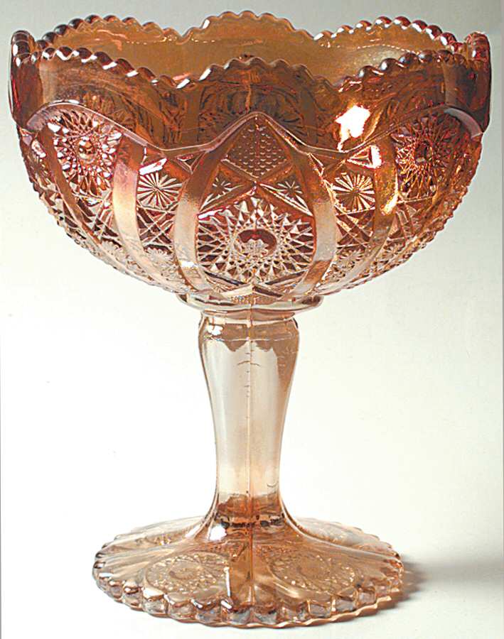Daisy and Button Marigold 7" Height Open Compote by Imperial Glass-Ohio-1