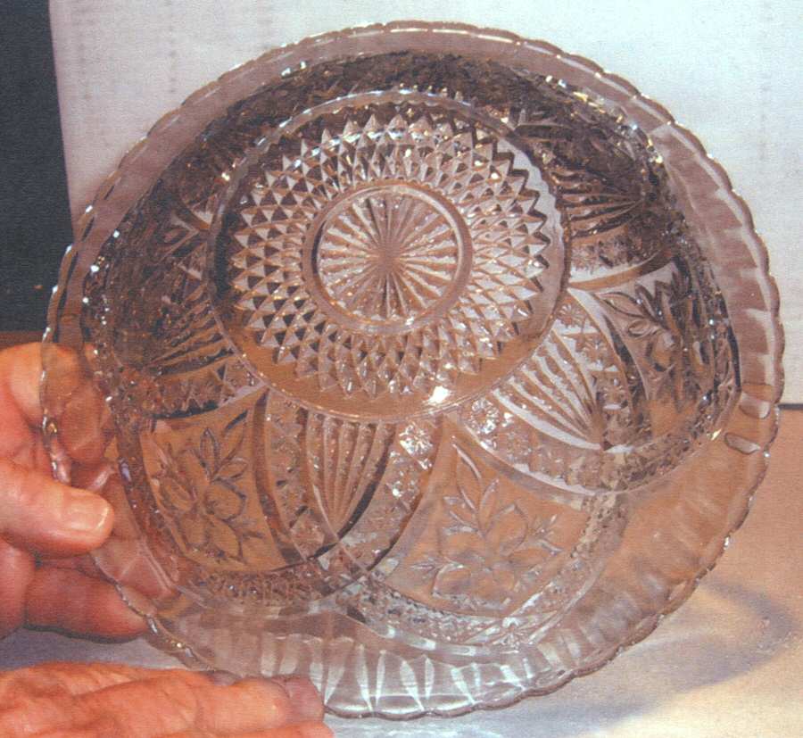 Flower Medallion 9" Round Bowl by Indiana Glass-1