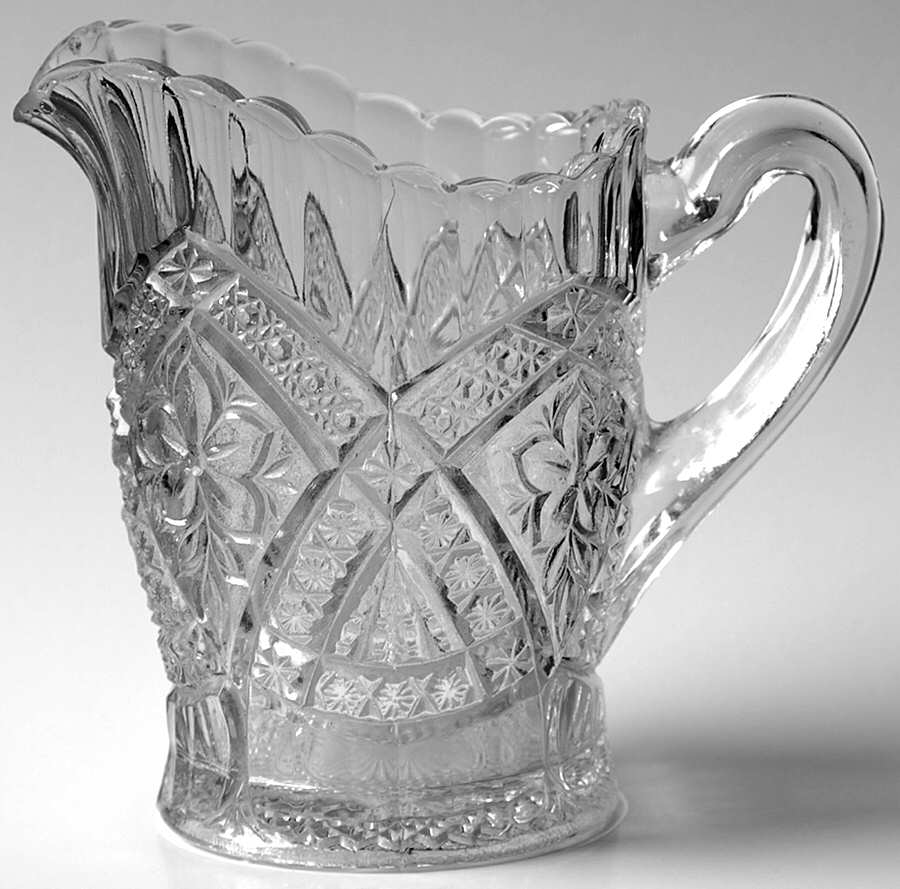 Flower Medallion Creamer by Indiana Glass-1