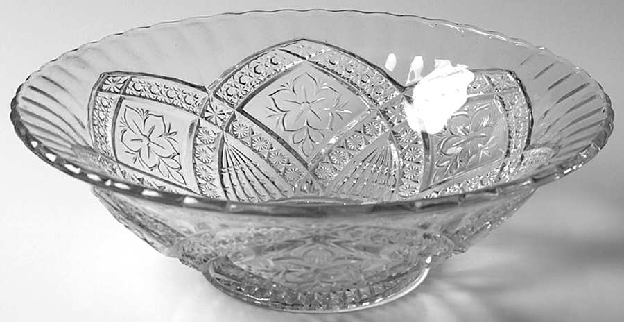Flower Medallion 10" Round Bowl by Indiana Glass-1