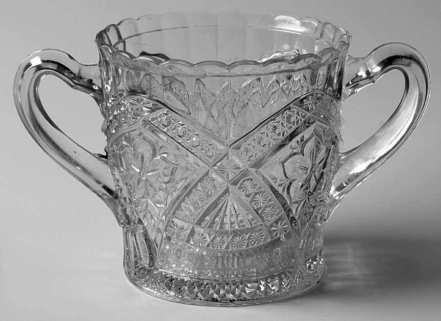Flower Medallion Open Sugar by Indiana Glass-1