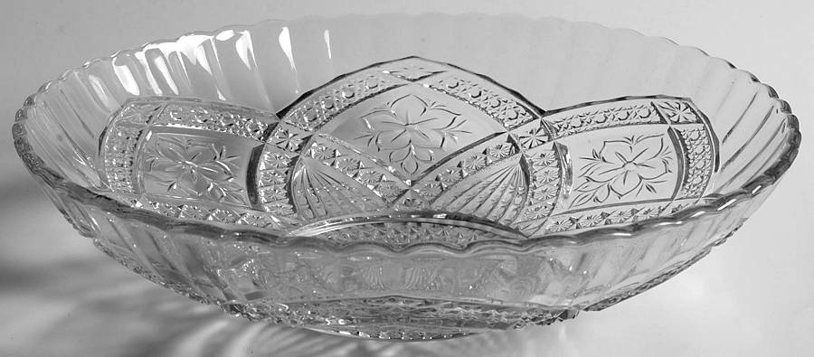 Flower Medallion 10" Cupped Bowl by Indiana Glass-1