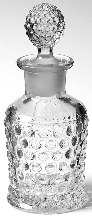 Early American Hobnail Clear Cologne Bottle & Stopper by Imperial Glass-Ohio-1