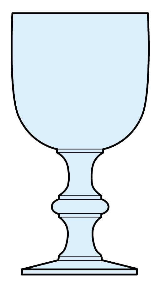Provincial Blown Light Blue Water Goblet by Imperial Glass-Ohio-1