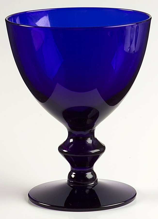 Continental Blue Water Goblet by Imperial Glass-Ohio-1