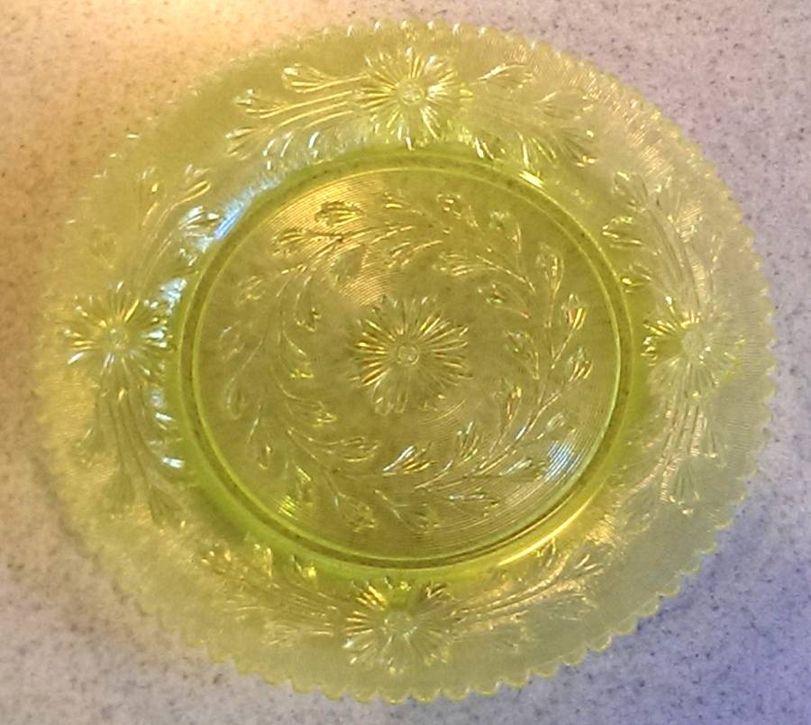 Woodbury Amber 8" Salad Plate by Imperial Glass-Ohio-1