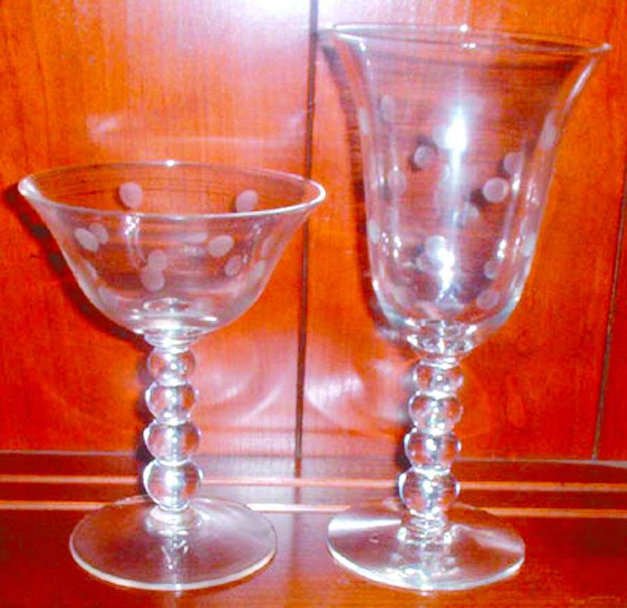 Dots Water Goblet by Imperial Glass-Ohio-1