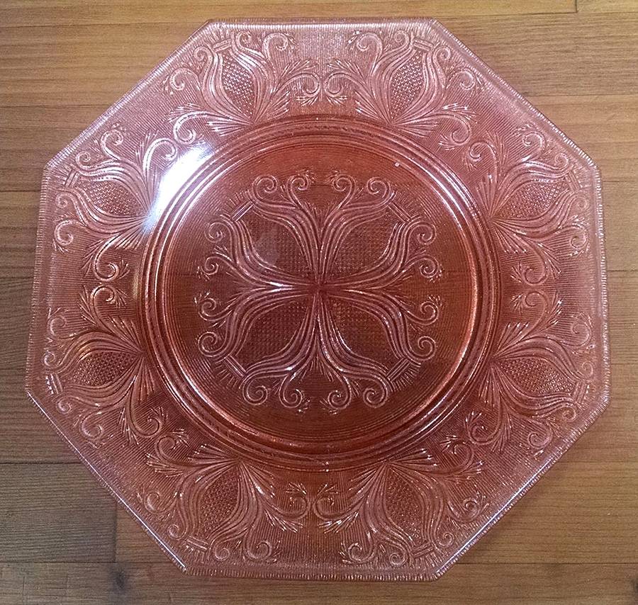 Blaise Pink Salad Plate by Imperial Glass-Ohio-1
