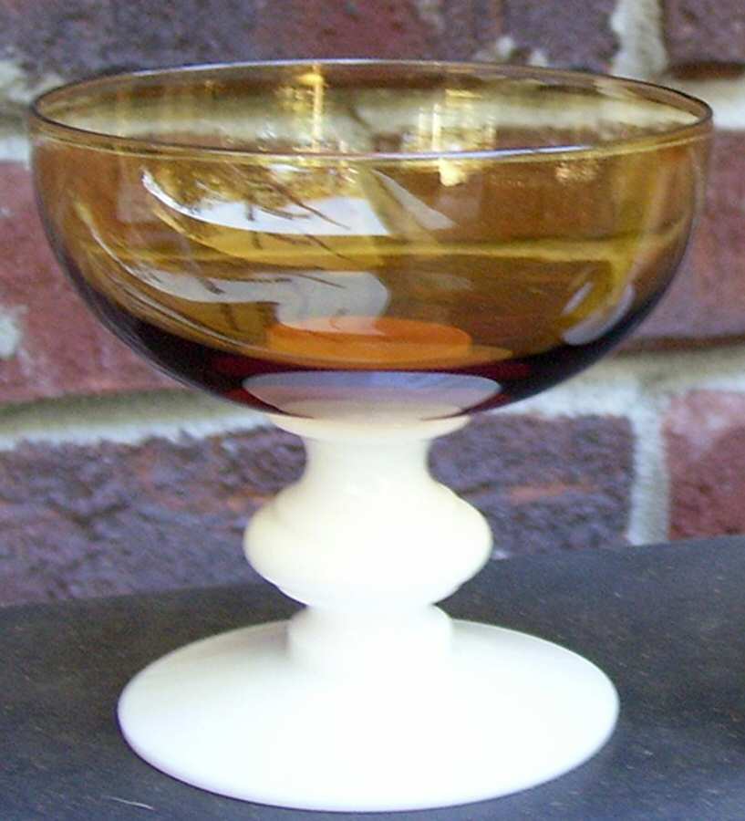 Parisian Provincial Amber Champagne/Tall Sherbet by Imperial Glass-Ohio-1