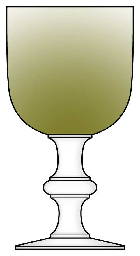Parisian Provincial Green Water Goblet by Imperial Glass-Ohio-1