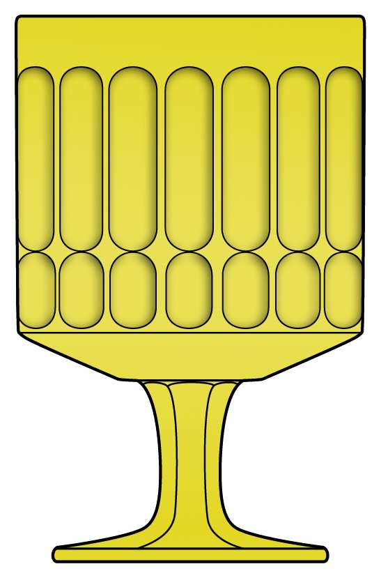 Sculptural Yellow Water Goblet by Independence-1