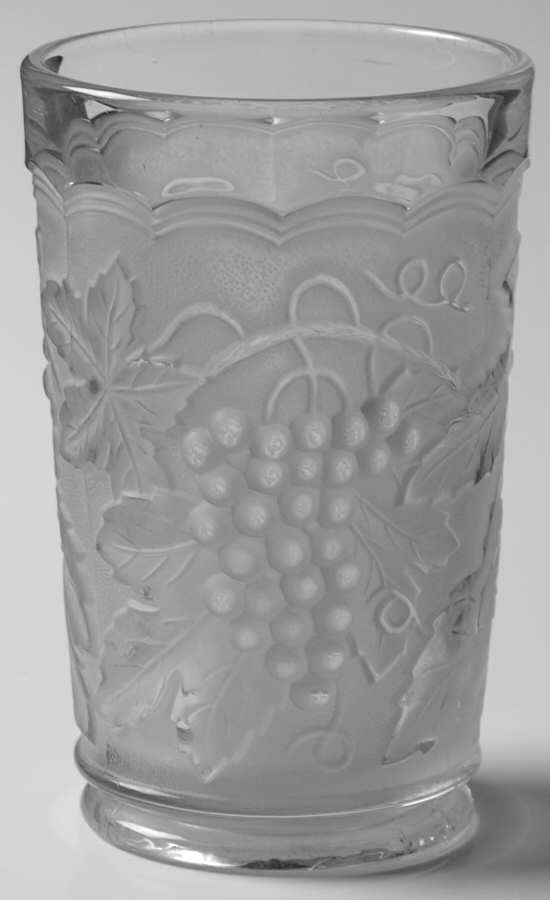 Vintage Grape Clear Frost 10 Oz Flat Tumbler by Imperial Glass-Ohio-1