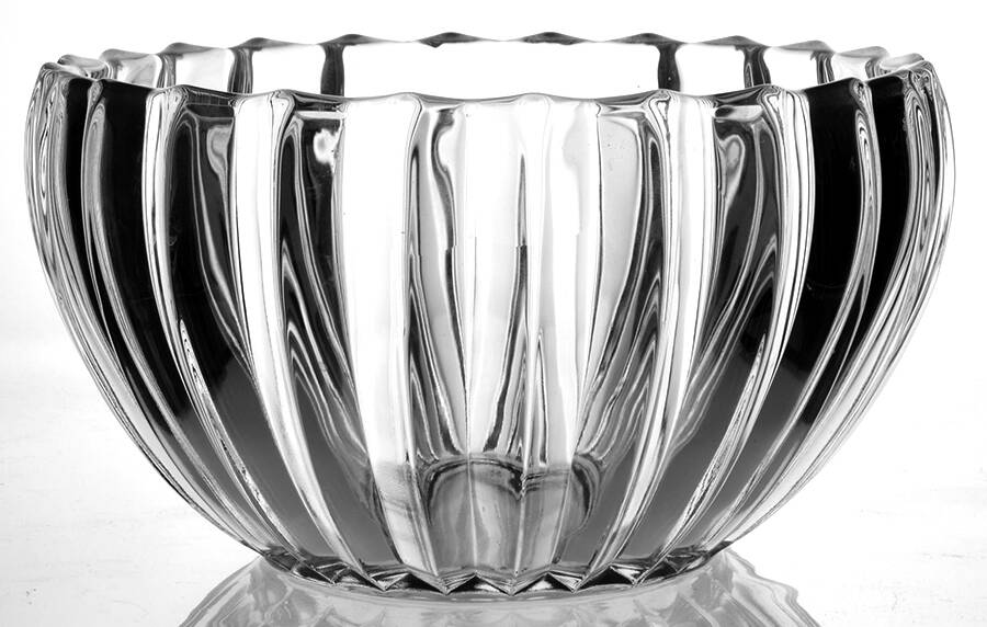 1005 Clear Cupped Punch Bowl by Indiana Glass-1