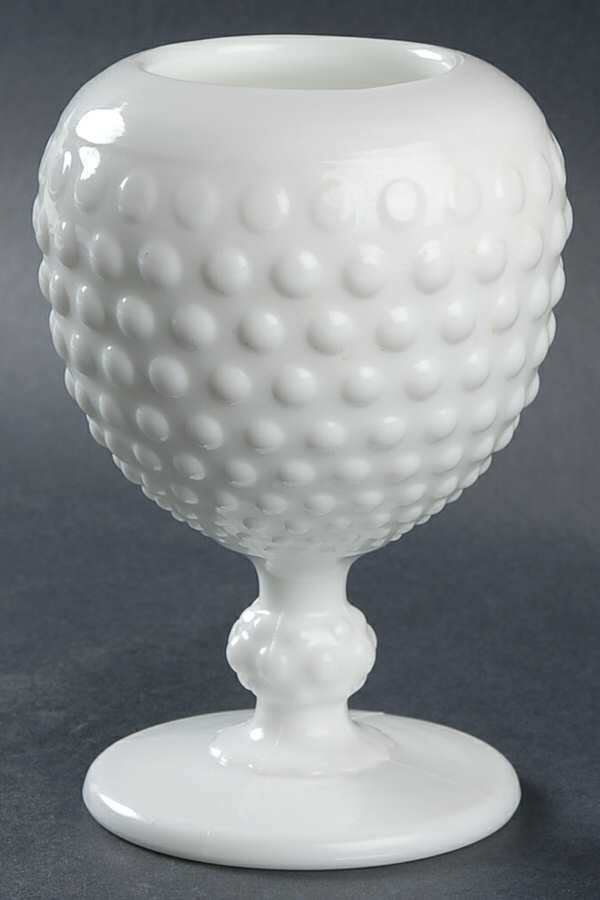 Hobnail Milkglass Footed Ivy Ball Vase by Imperial Glass-Ohio-1