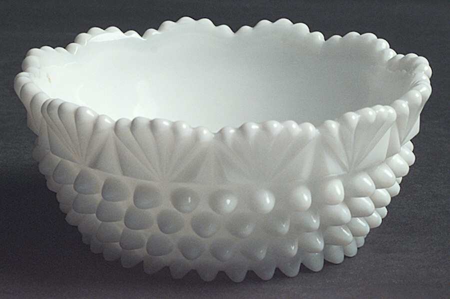 Hobnail Milkglass Single Light Candlestick by Imperial Glass-Ohio-1