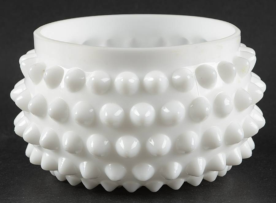 Hobnail Milkglass Candy Box No Lid by Imperial Glass-Ohio-1