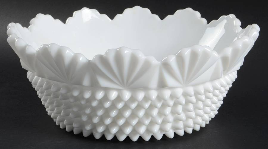 Hobnail Milkglass 10" Round Bowl by Imperial Glass-Ohio-1