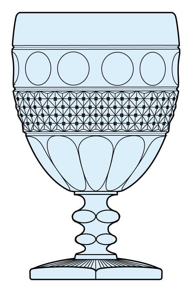 Tradition Light Blue Water Goblet by Imperial Glass-Ohio-1