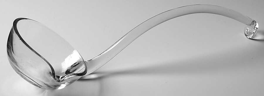 1008 Ruby Flash Punch Ladle by Indiana Glass-1