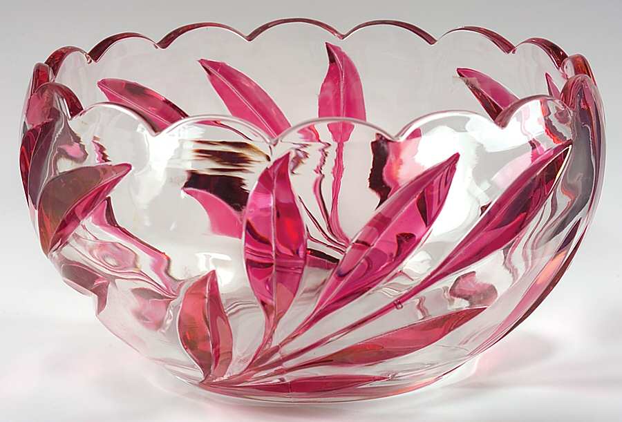 1008 Ruby Flash Punch Bowl by Indiana Glass-1