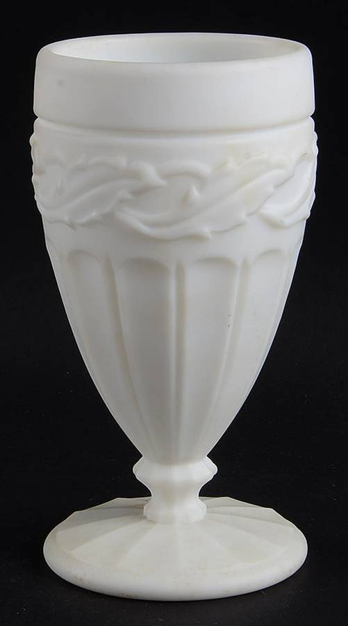 Star Holly Milkglass (Closed Leaves) Juice Glass by Imperial Glass-Ohio-1
