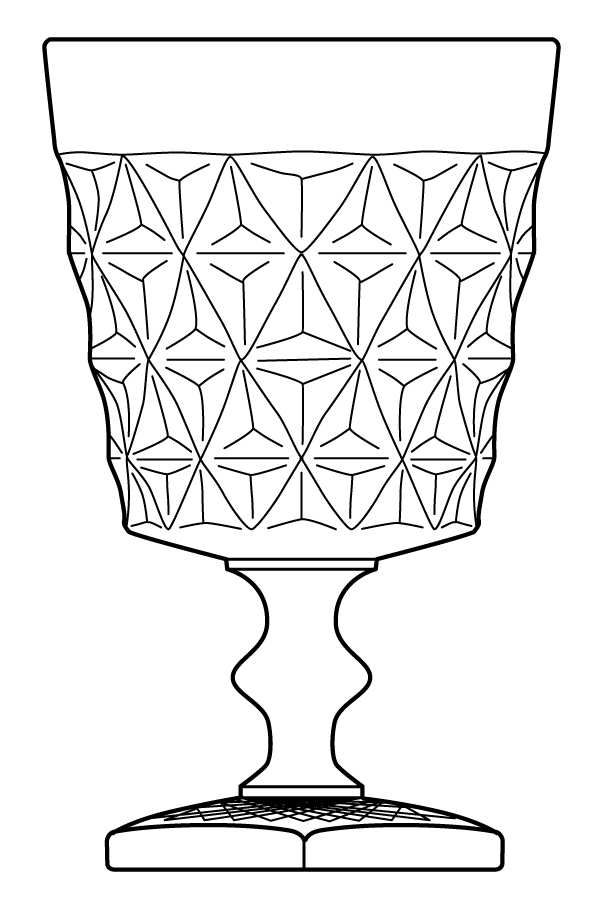 Mt. Vernon Milk Glass Water Goblet by Imperial Glass-Ohio-1
