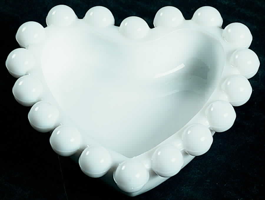 Candlewick Milk Glass Mint Heart by Imperial Glass-Ohio-1
