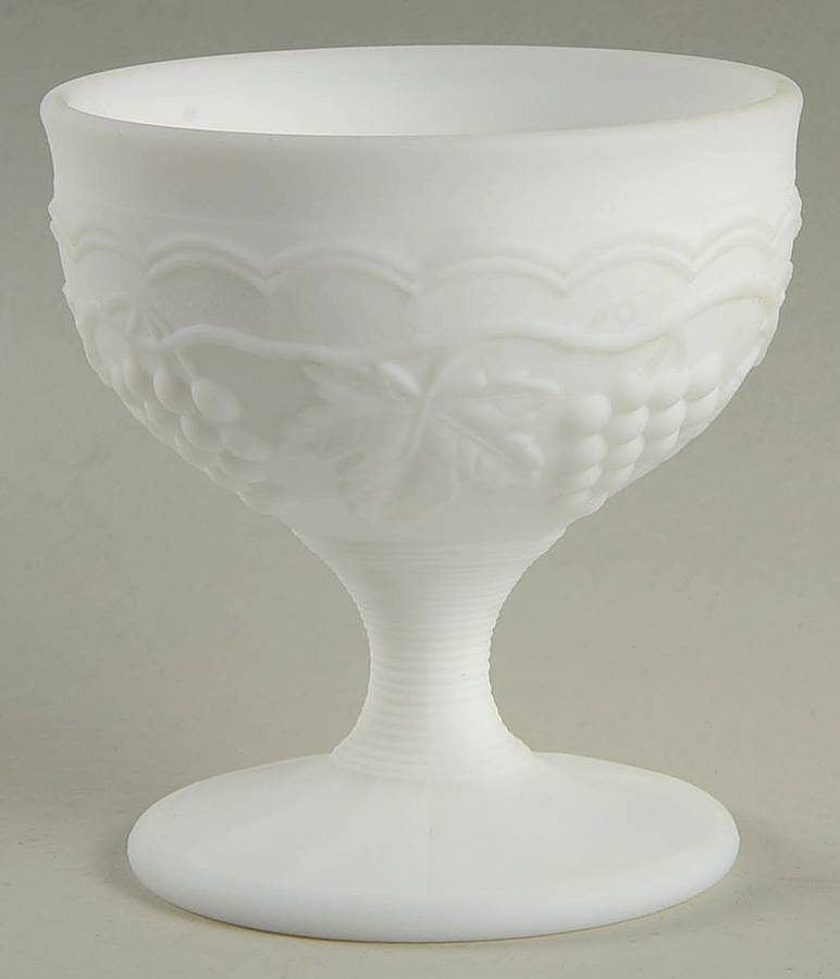 Vintage Grape Milk Glass Doeskin Champagne/Tall Sherbet by Imperial Glass-Ohio-1